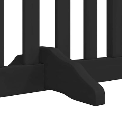 Cancello Cani Porta Pieghevole Nero 8 Pannelli 640 cm Pioppo | homemem39