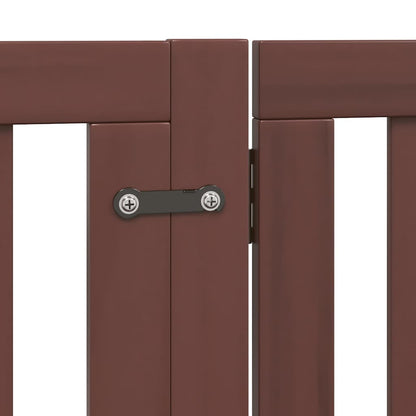 Cancello Cani Porta Pieghevole Marrone 12 Pannelli 960cm Pioppo