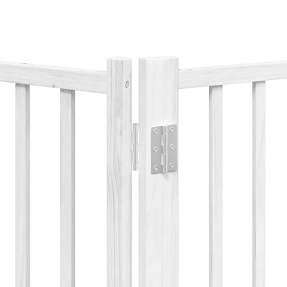 Cancello Cani Porta Pieghevole Bianco 15 Pannelli 750 cm Pioppo | homemem39