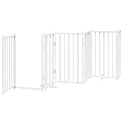 Cancello Cani Porta Pieghevole Bianco 12 Pannelli 600 cm Pioppo | homemem39
