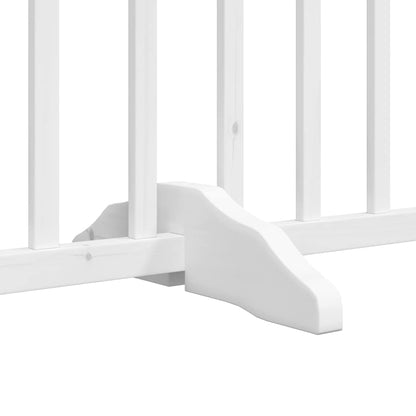 Cancello Cani Porta Pieghevole Bianco 15 Pannelli 750 cm Pioppo | homemem39