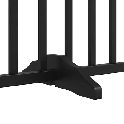 Cancello per Cani Porta Pieghevole Nero 9 Pannelli 450cm Pioppo | homemem39