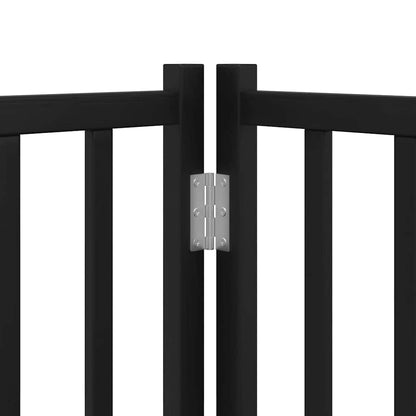 Cancello Cani Porta Pieghevole Nero 15 Pannelli 750 cm Pioppo | homemem39