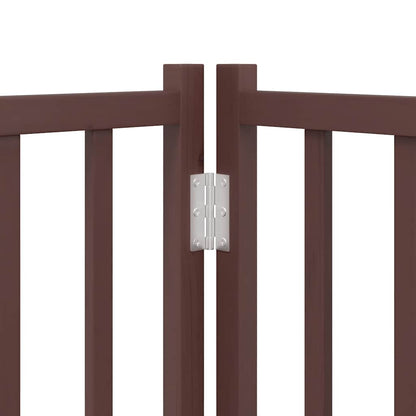 Cancello Cani Porta Pieghevole Marrone 9 Pannelli 450cm Pioppo | homemem39