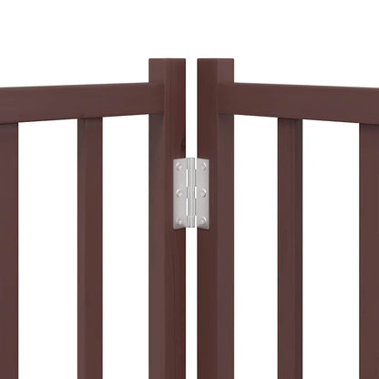 Cancello Cani Porta Pieghevole Marrone 12 Pannelli 600cm Pioppo | homemem39