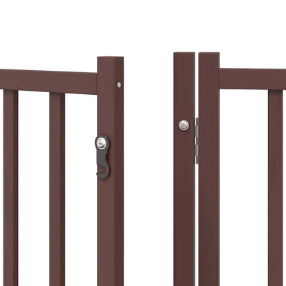 Cancello Cani Porta Pieghevole Marrone 12 Pannelli 600cm Pioppo | homemem39