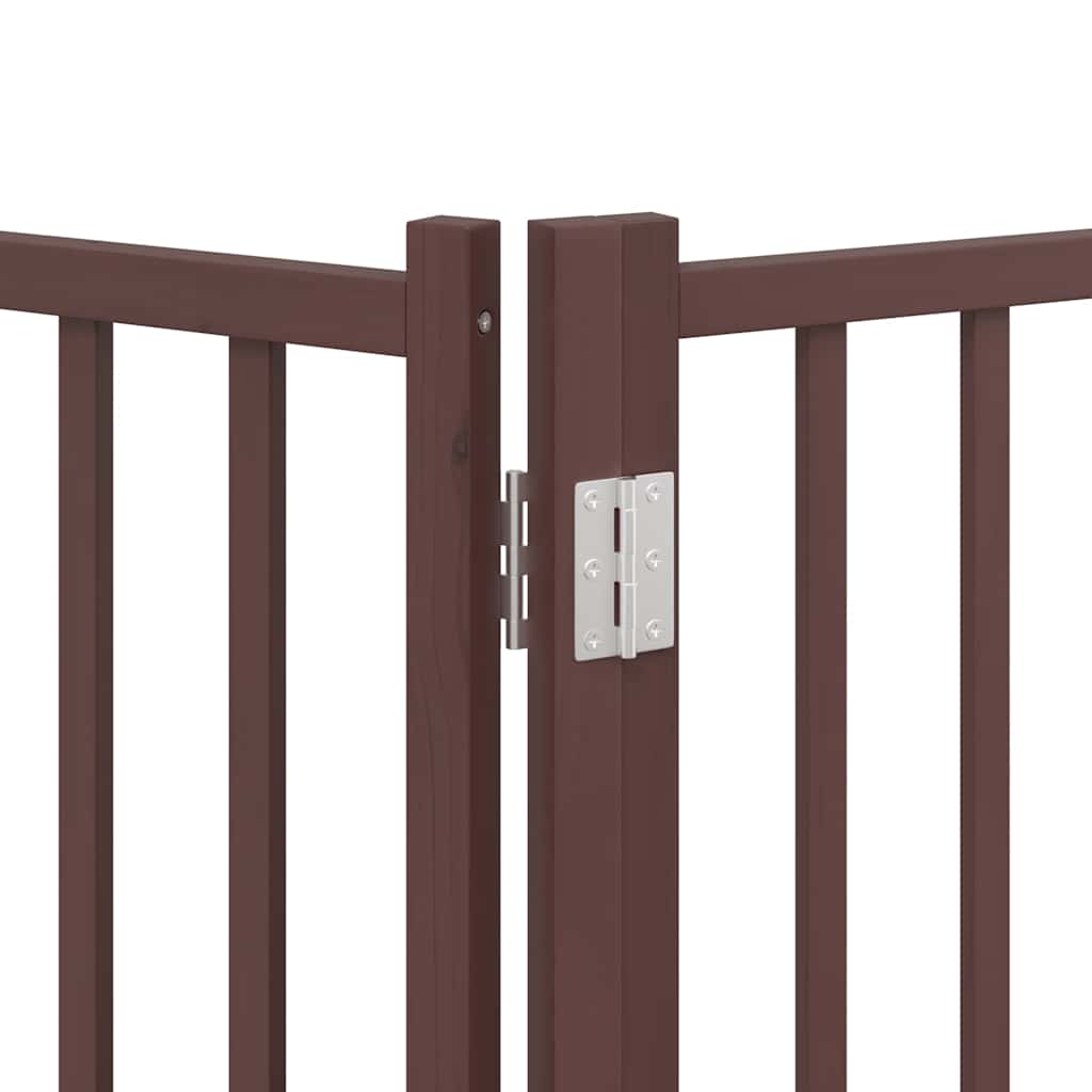 Cancello Cani Porta Pieghevole Marrone 12 Pannelli 600cm Pioppo | homemem39