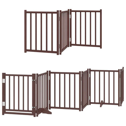 Cancello Cani Porta Pieghevole Marrone 15 Pannelli 750cm Pioppo | homemem39