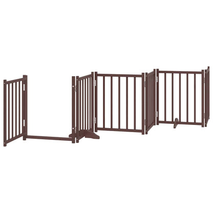 Cancello Cani Porta Pieghevole Marrone 15 Pannelli 750cm Pioppo | homemem39