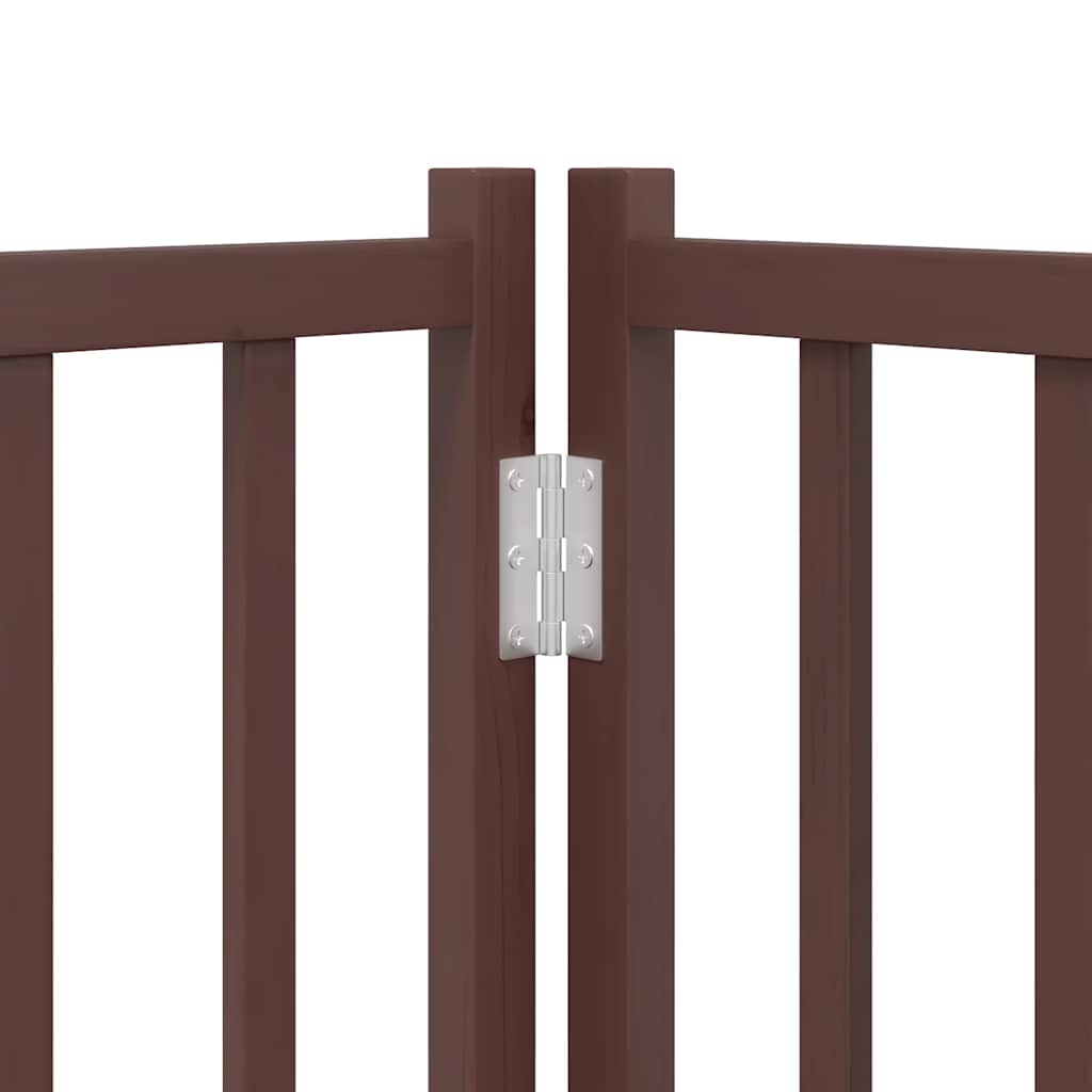 Cancello Cani Porta Pieghevole Marrone 15 Pannelli 750cm Pioppo | homemem39