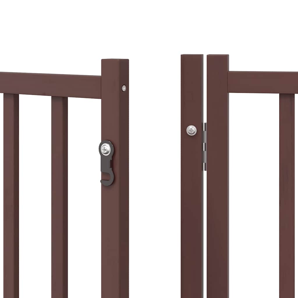 Cancello Cani Porta Pieghevole Marrone 15 Pannelli 750cm Pioppo | homemem39
