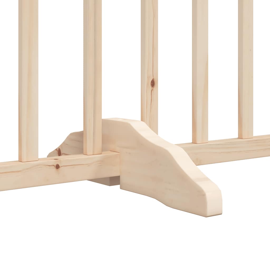Cancello per Cani Pieghevole 6 Pannelli 480 cm Legno di Pioppo | homemem39