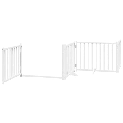 Cancello Cani Porta Pieghevole Bianco 6 Pannelli 480 cm Pioppo | homemem39