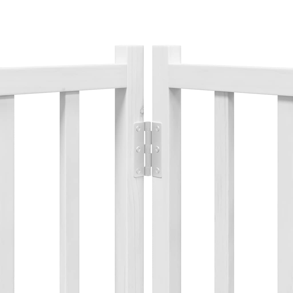 Cancello Cani Porta Pieghevole Bianco 6 Pannelli 480 cm Pioppo | homemem39