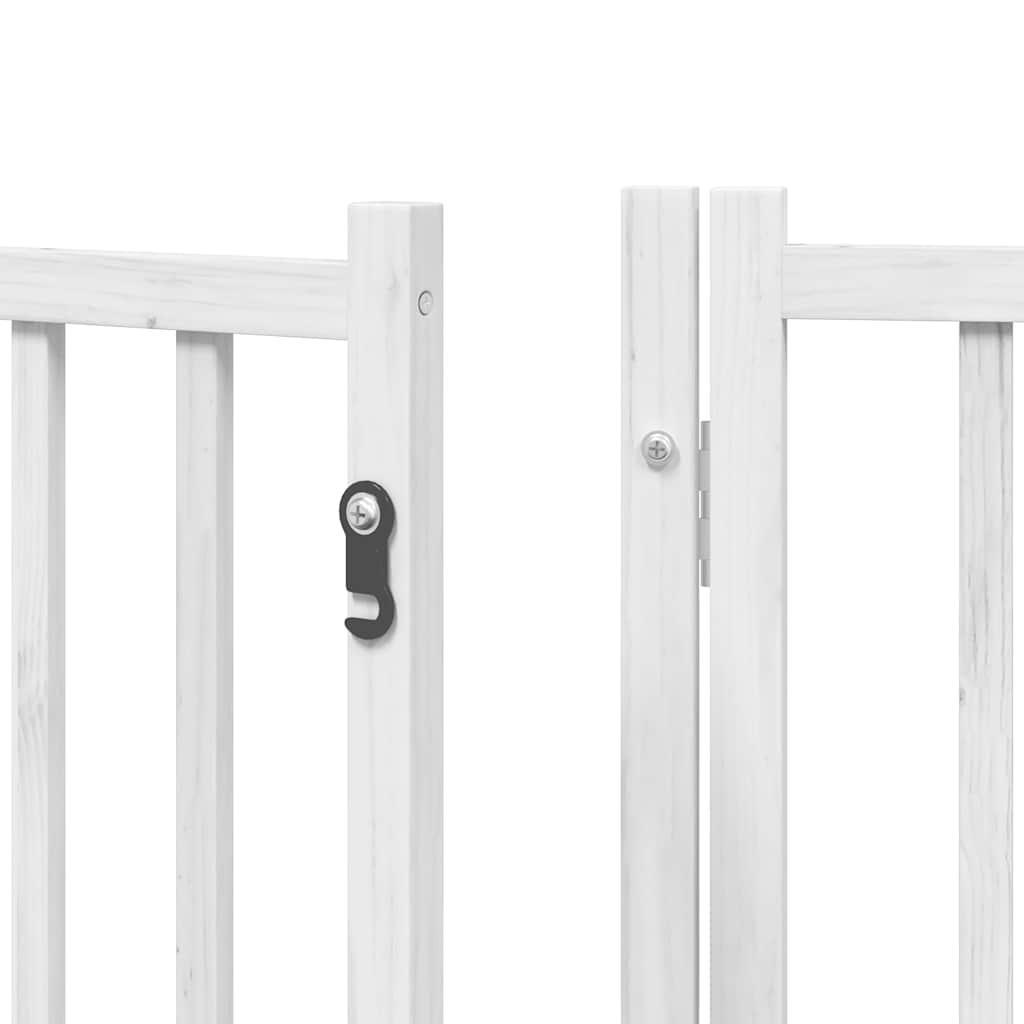 Cancello Cani Porta Pieghevole Bianco 6 Pannelli 480 cm Pioppo | homemem39