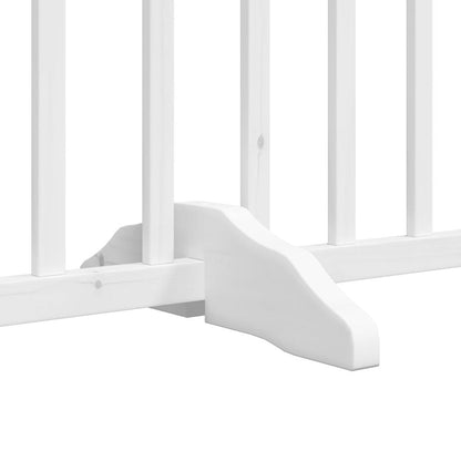 Cancello Cani Porta Pieghevole Bianco 12 Pannelli 640 cm Pioppo | homemem39