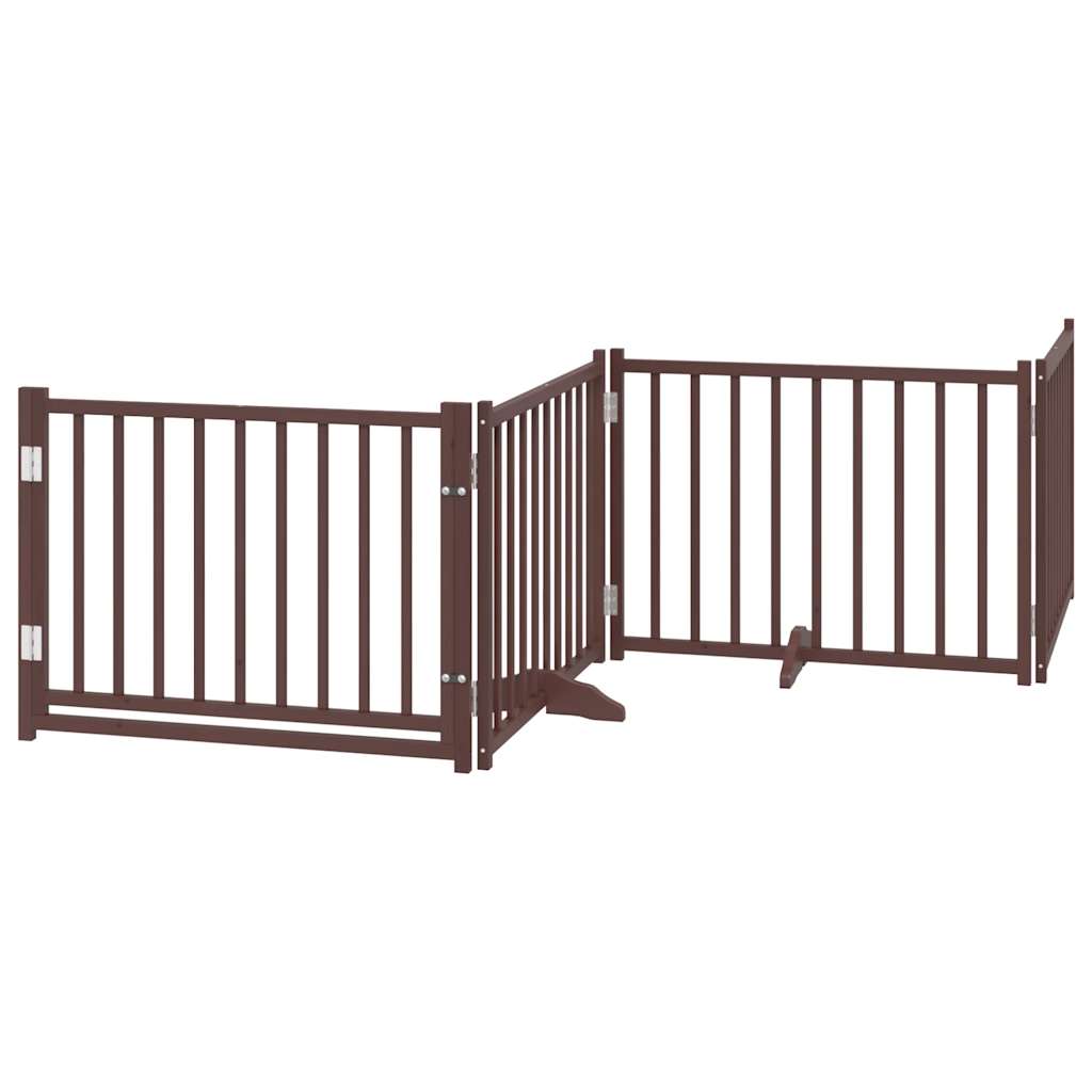 Cancello Cani Porta Pieghevole Marrone 12 Pannelli 960cm Pioppo | homemem39