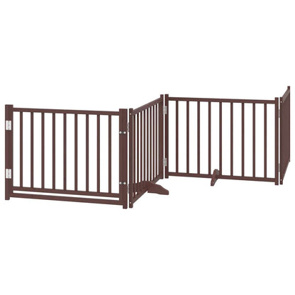 Cancello Cani Porta Pieghevole Marrone 12 Pannelli 960cm Pioppo | homemem39