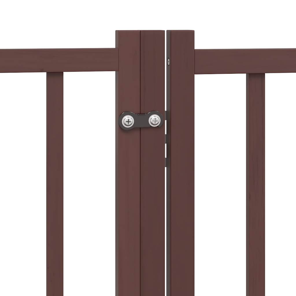 Cancello Cani Porta Pieghevole Marrone 12 Pannelli 960cm Pioppo | homemem39
