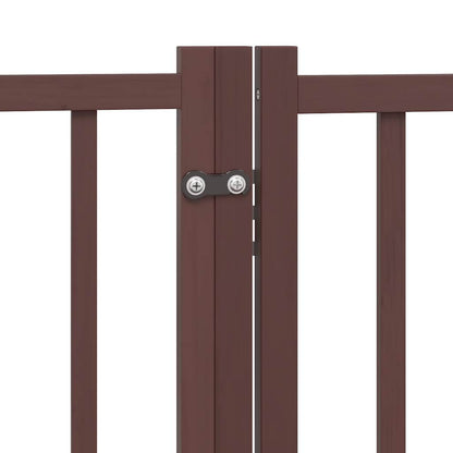 Cancello Cani Porta Pieghevole Marrone 12 Pannelli 960cm Pioppo | homemem39