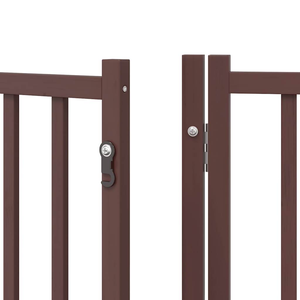 Cancello Cani Porta Pieghevole Marrone 12 Pannelli 960cm Pioppo | homemem39