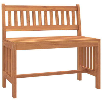 Panca da Giardino 80 cm Legno Massello di Eucalipto | homemem39