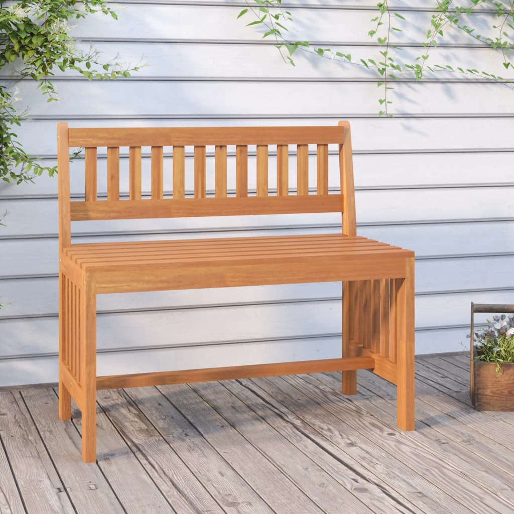 Panca da Giardino 80 cm Legno Massello di Eucalipto | homemem39