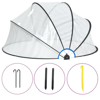 Cupola per Piscina Rotonda 315x158 cm PVC - homemem39