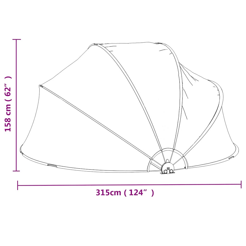 Cupola per Piscina Rotonda 315x158 cm PVC | homemem39