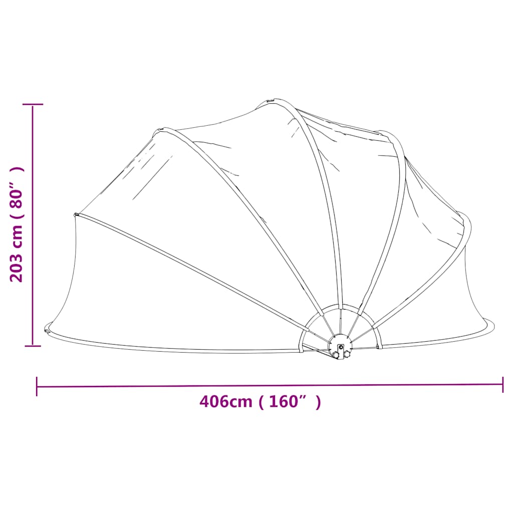 Cupola per Piscina Rotonda 406x203 cm PVC | homemem39