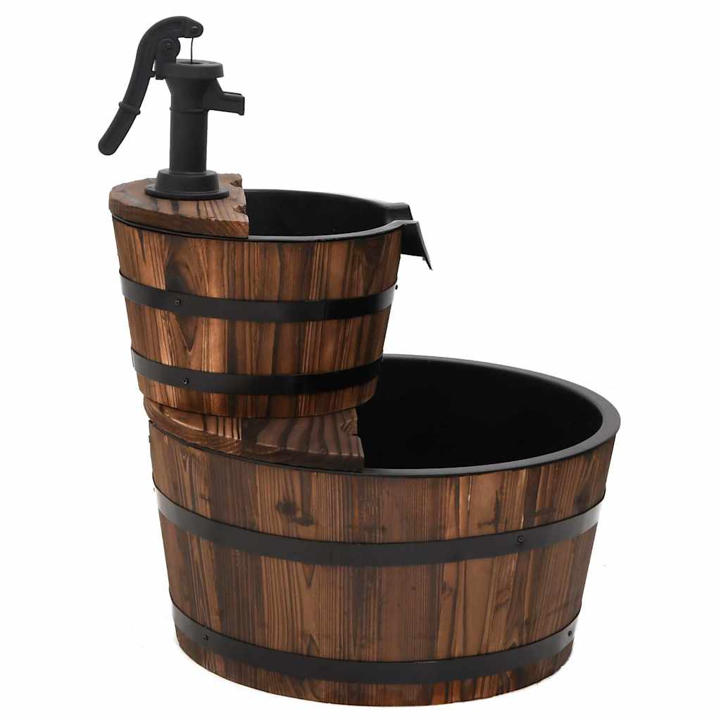 Fontana d'Acqua con Pompa 44,5x44,5x58 cm Legno Massello Abete | homemem39