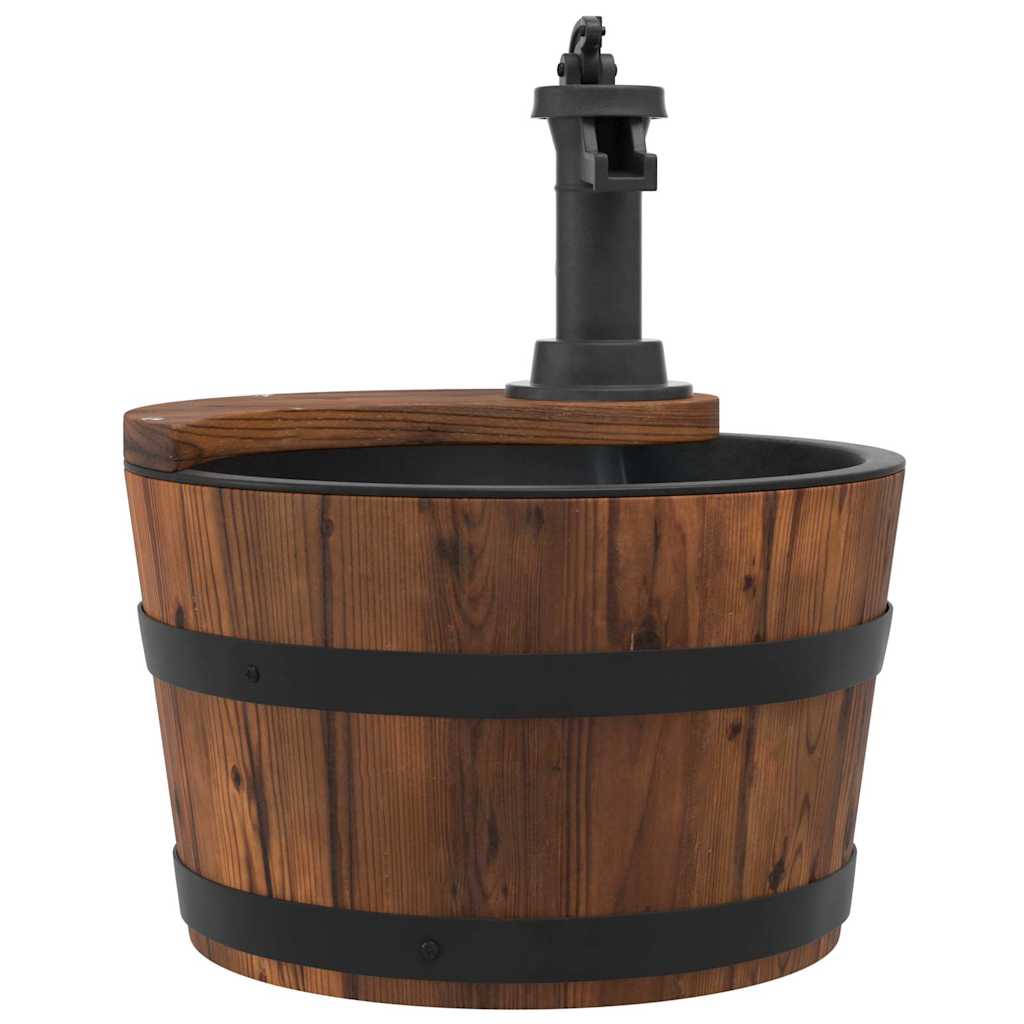Fontana d'Acqua con Pompa 28x28x34,5 cm Legno Massello di Abete | homemem39