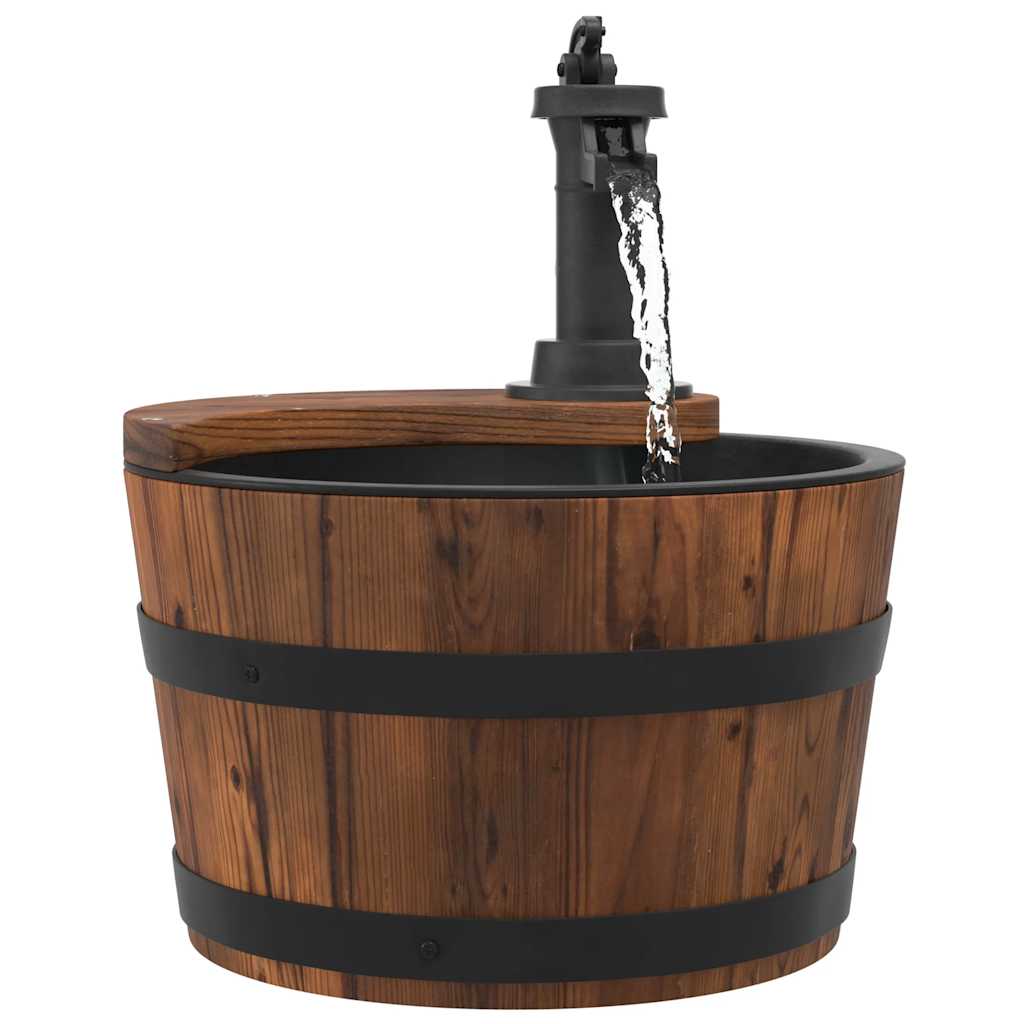 Fontana d'Acqua con Pompa 28x28x34,5 cm Legno Massello di Abete | homemem39