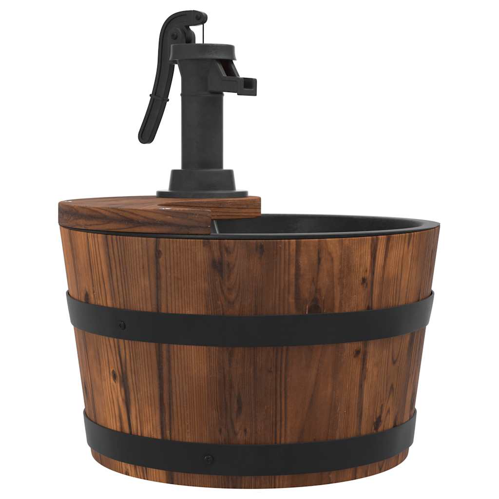 Fontana d'Acqua con Pompa 28x28x34,5 cm Legno Massello di Abete | homemem39