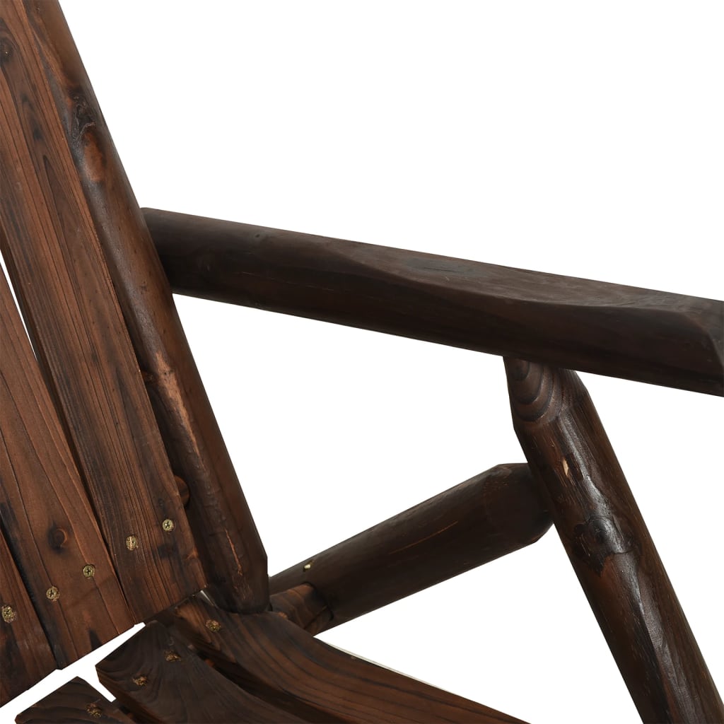 Sedia a Dondolo Giardino 69x96x101cm Legno Massello Abete Rosso | homemem39