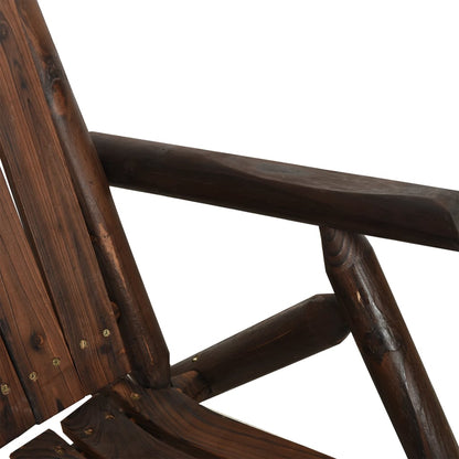 Sedia a Dondolo Giardino 69x96x101cm Legno Massello Abete Rosso | homemem39