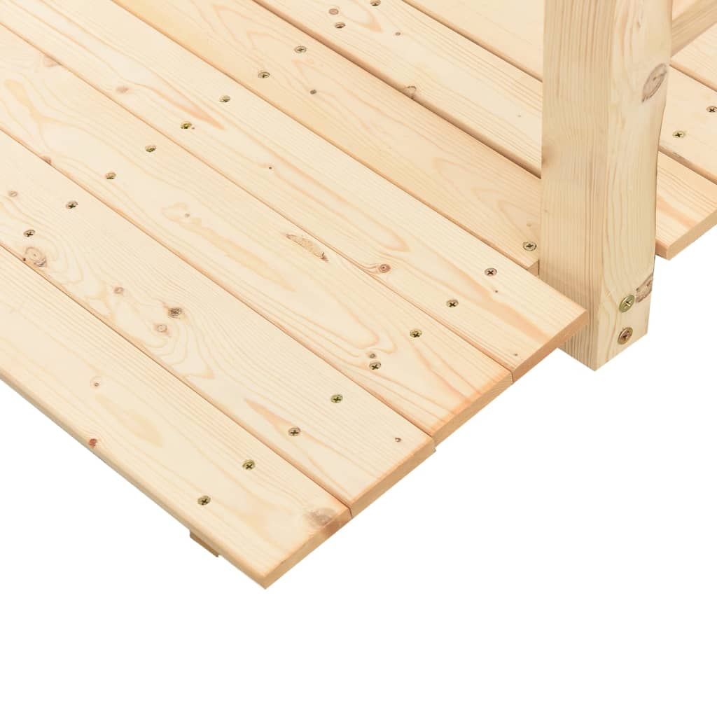 Ponte Giardino Ringhiere 150x67x56cm Legno Massello Abete Rosso | homemem39