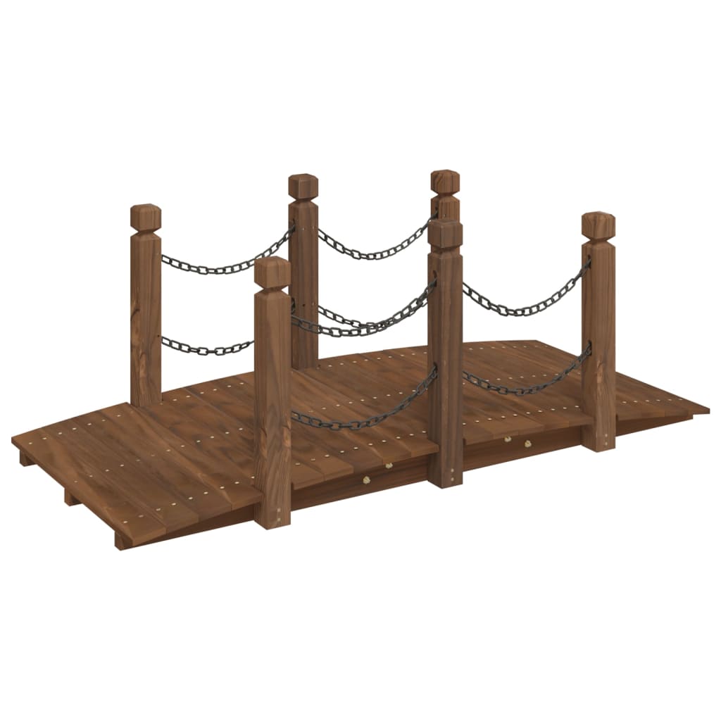 Ponte Giardino Ringhiere Catena 150x67x56 Massello Abete Rosso | homemem39