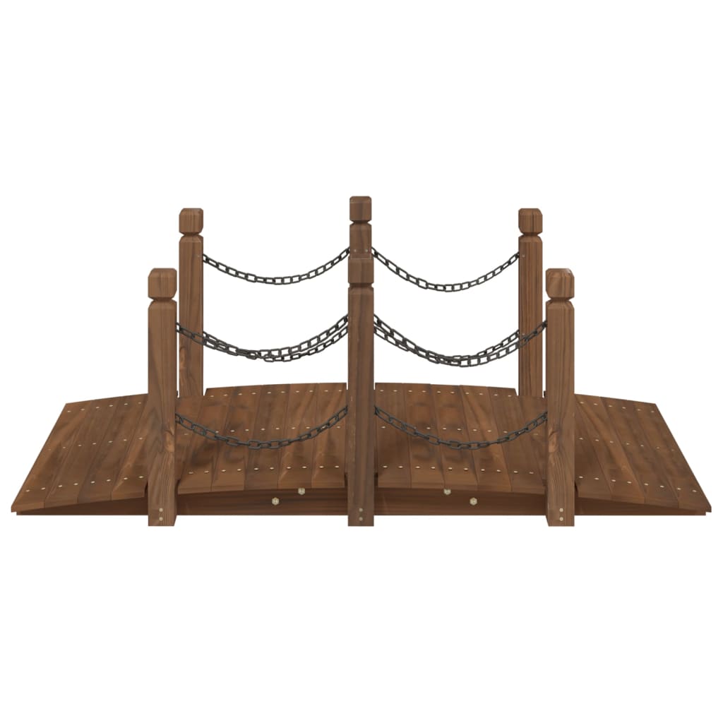 Ponte Giardino Ringhiere Catena 150x67x56 Massello Abete Rosso | homemem39