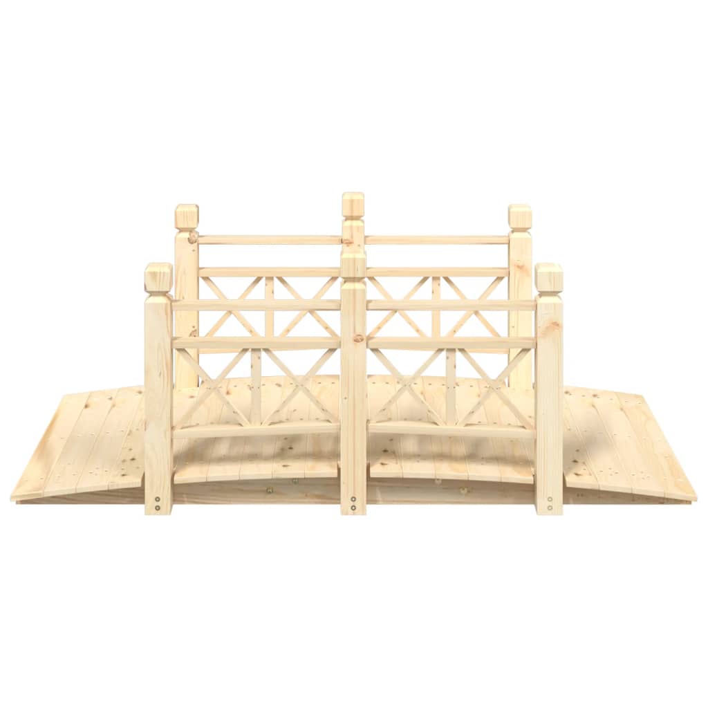 Ponte Giardino Ringhiere 150x67x56cm Legno Massello Abete Rosso | homemem39