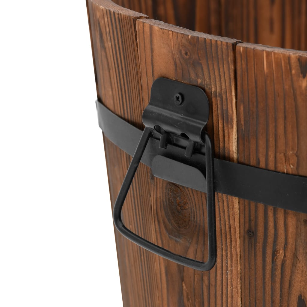 Set Secchi per Fiori 3 pz in Legno Massello di Abete | homemem39