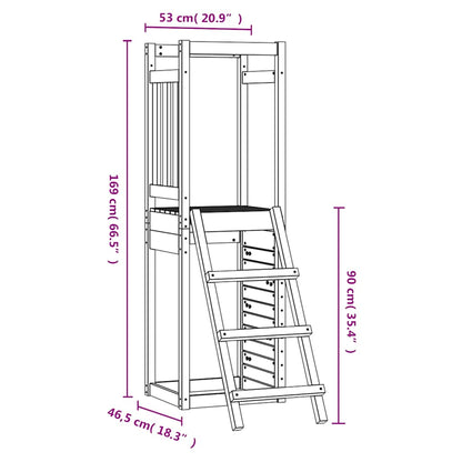 Set da Gioco 53x46,5x169 cm in Legno Massello di Pino | homemem39