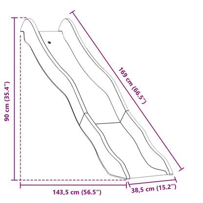 Scivolo per Bambini Blu 174x38 cm in Polipropilene | homemem39