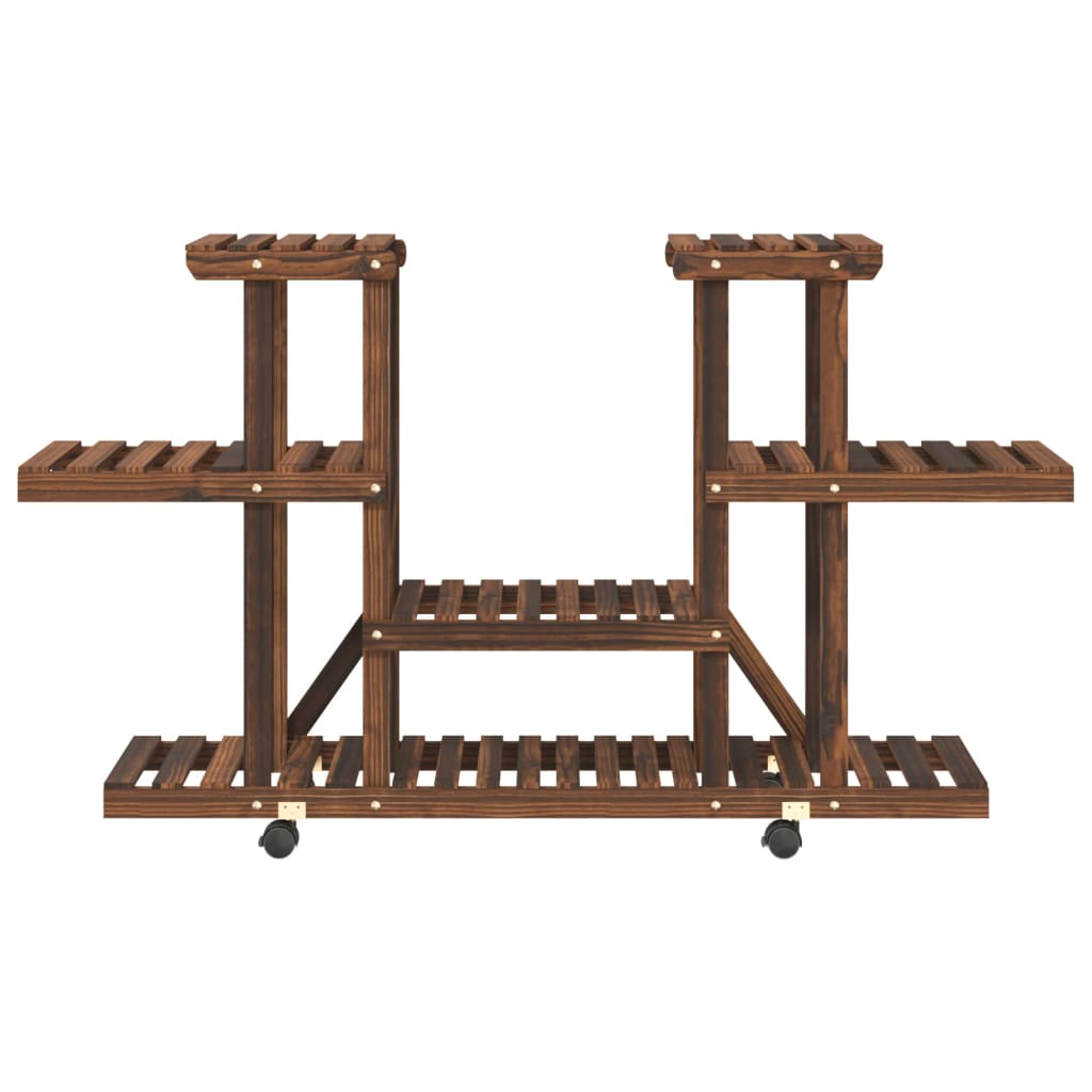 Portafiori con Ruote 110x25x78 cm in Legno Massello di Abete | homemem39