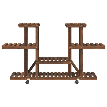 Portafiori con Ruote 110x25x78 cm in Legno Massello di Abete | homemem39