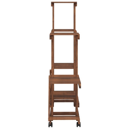 Portafiori con Ruote 95x25x101 cm in Legno Massello di Abete - homemem39