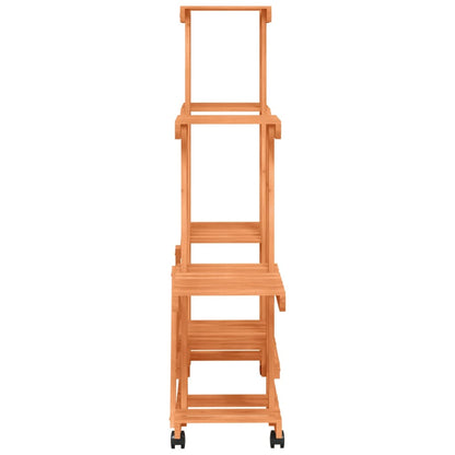 Portafiori con Ruote 95x25x101 cm in Legno Massello di Abete