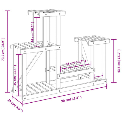 Portafiori 90x25x73,5 cm in Legno Massello di Abete | homemem39