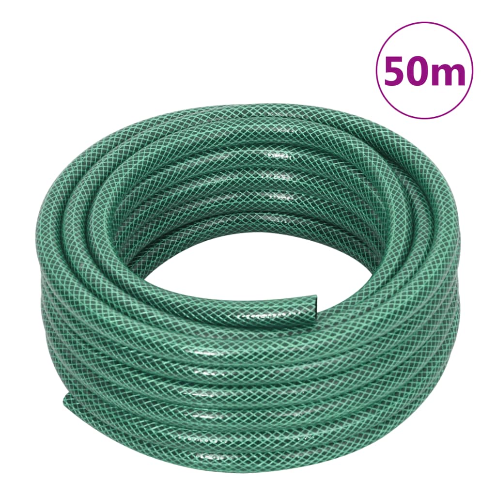 Set Tubo da Giardino con Raccordi Verde 0,5" 50 m in PVC