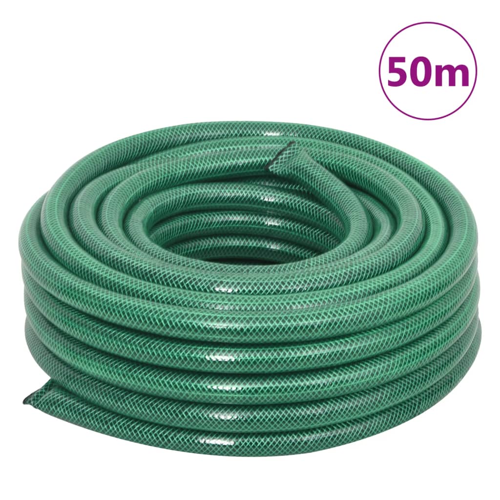 Set Tubo da Giardino con Raccordi Verde 0,75" 50 m in PVC - homemem39